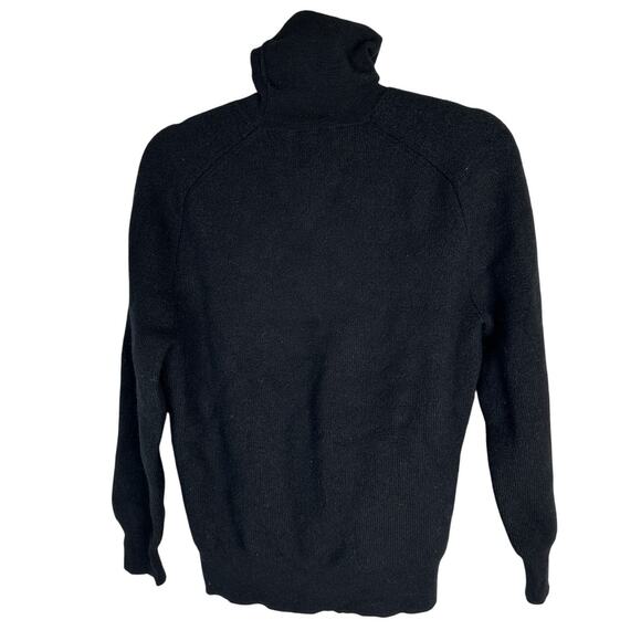 J. Crew Men's XL Destination 100% Merino Wool Ribbed Turtle Neck Sweater Black - Picture 4 of 8